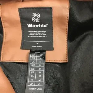 Wantdo Jackets Coats Wantdowomens Faux Leather Brown